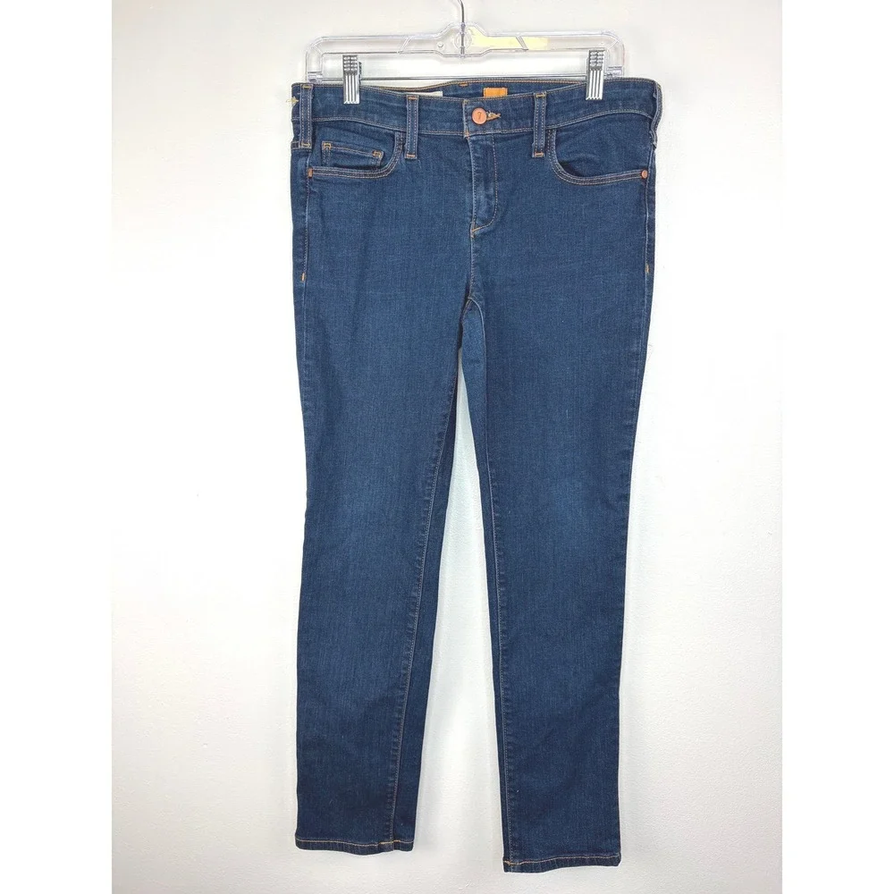 Pilcro Anthropologie Serif Skinny Jeans Size 30 Dark Wash Mid Rise Stretch Denim